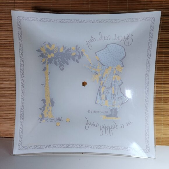 Vintage Holly Hobby Ceiling Light Glass Shade Cover 1970s Mid Century - Picture 9 of 16